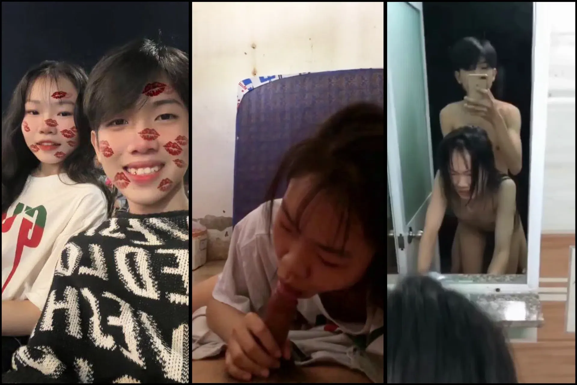 Ảnh thumbnail video Hot Nhật Hân 2k7 non tơ bị người yêu tung clip doggy trước gương bú mút cực nứng
